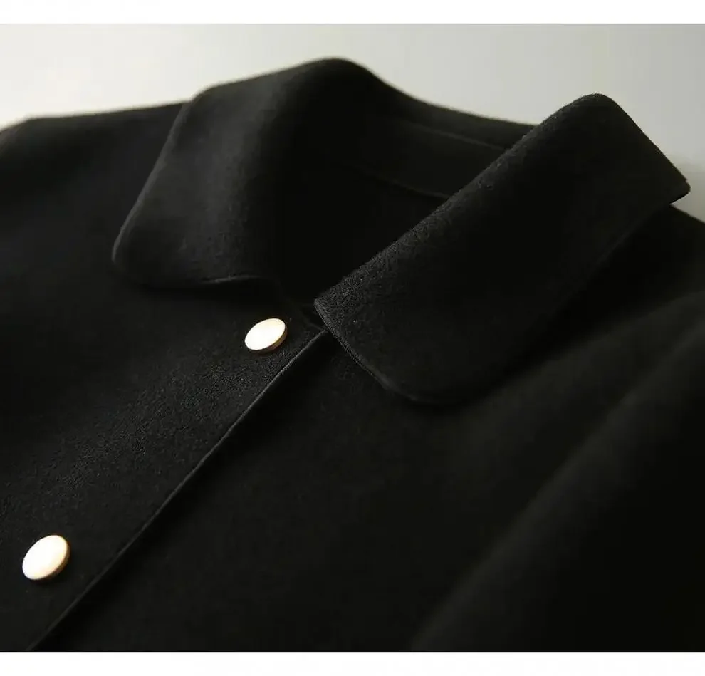 Elegant Fashionable Double-sided Woolen Short Jacket For Women Loose-fit Versatile Top Spring Autumn New Arrival picture