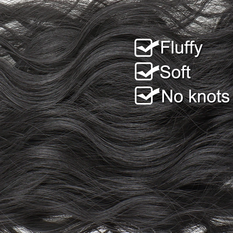 Synthetic head wavy hair extension piece wig women's short curly clip hair heat-resistant hair piece to increase hair volume