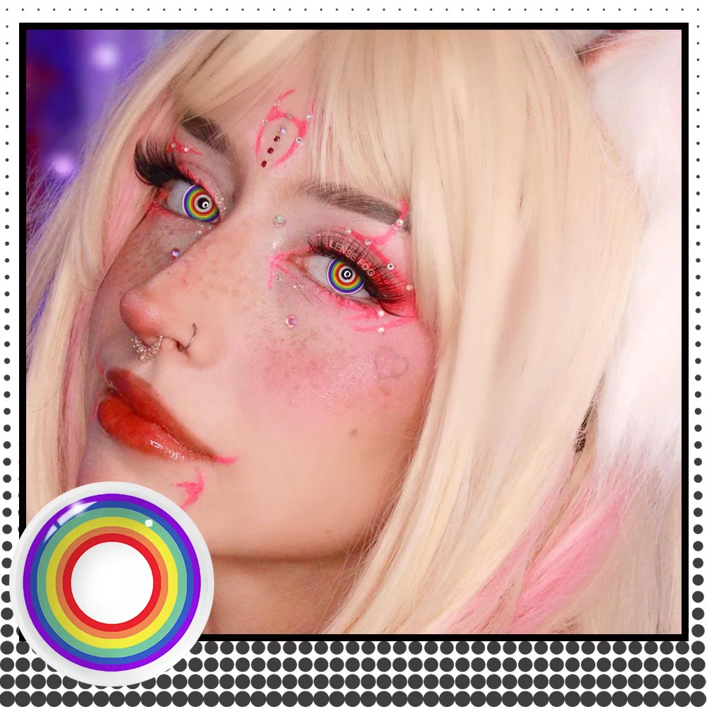 Enhance Your Look with Red Cosplay Colored Contact Lenses for Parties and Role Play