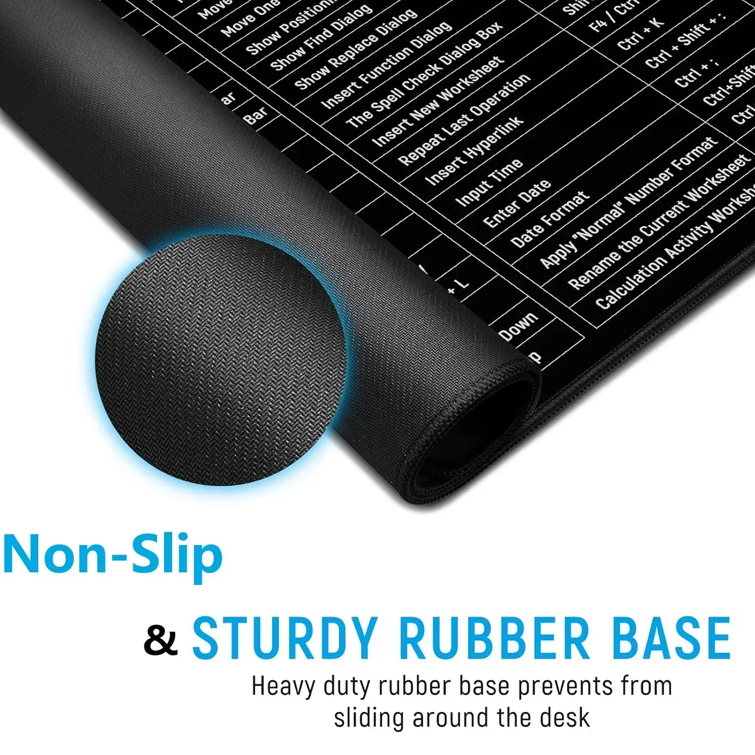 Multiple Languages Office Shortcuts Mouse Pad Large Extended Excel Powerpoint Word Software Gaming Desk Keyboard Mousepad