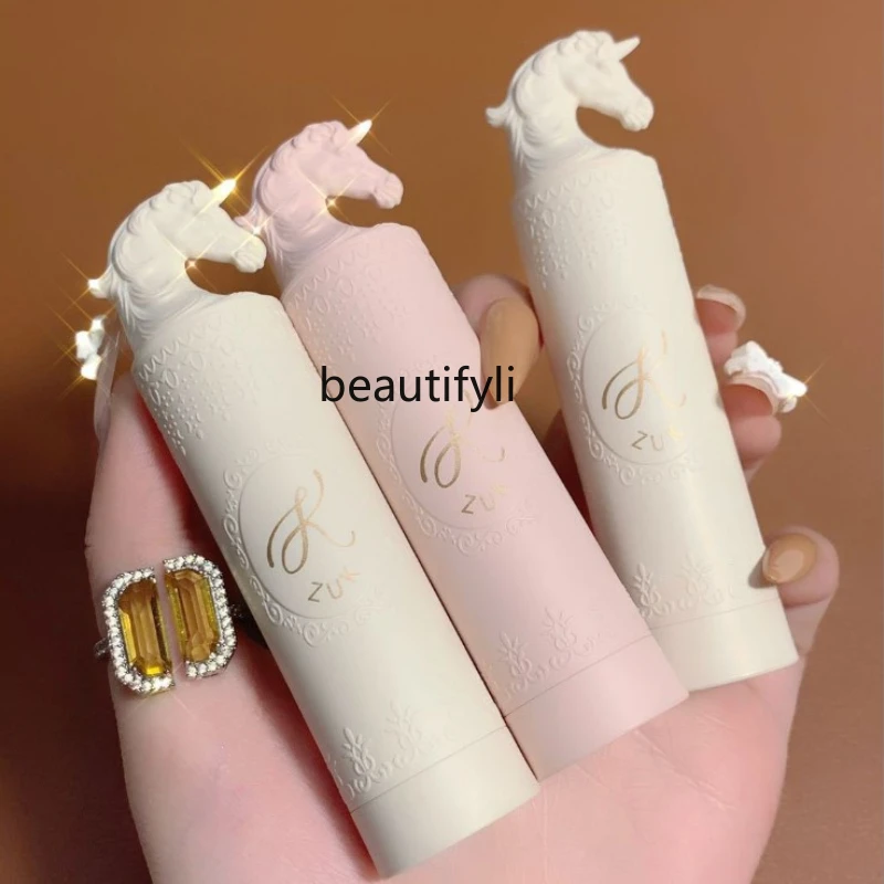 

yj Niche Brand Matte Finish White Not Easy to Fade Stick Cup Lipstick Student Cheap