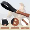 Riding Crop for Horses, Leather Paddle with Anti-Slip Wooden Handle, 19'' Equestrianism Crops 2