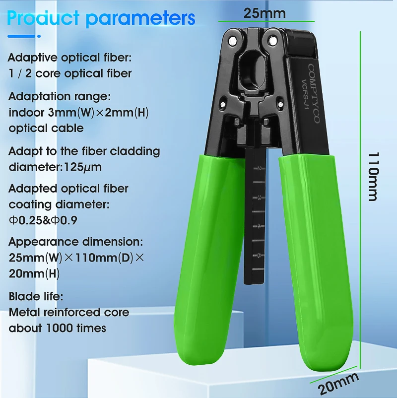 Optical Fiber Wire Stripper VCFS-J1 FTTH Cable Wire Stripper Plier Cutting Strip