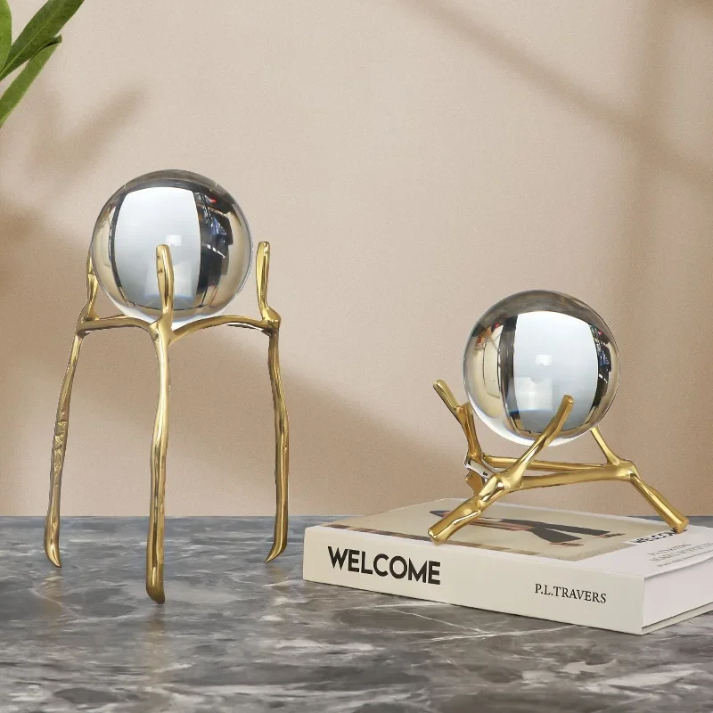 

Crystal ball ornaments Nordic living room, study cabinet, tabletop, wine cabinet, high-end home decoration