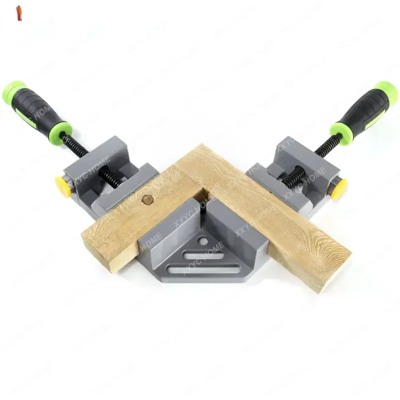 

90 Degree Corner Clamp Quick Release Corner Vise with Adjustable Swing Jaw Aluminum Alloy for Woodworking, Welding