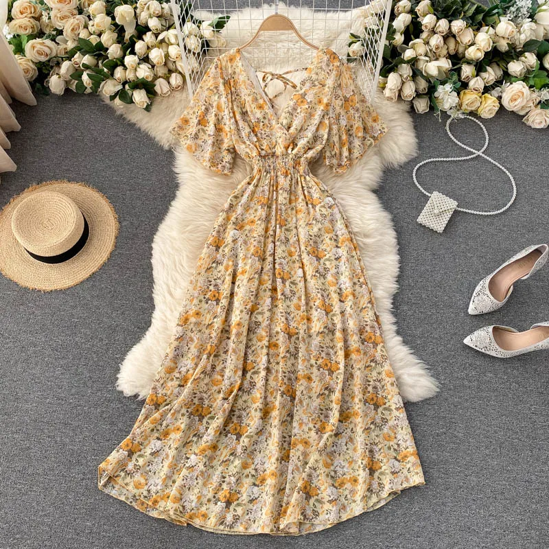 shopee beach dress BACKLESS KHAKI MINI DRESS  SomeMoment