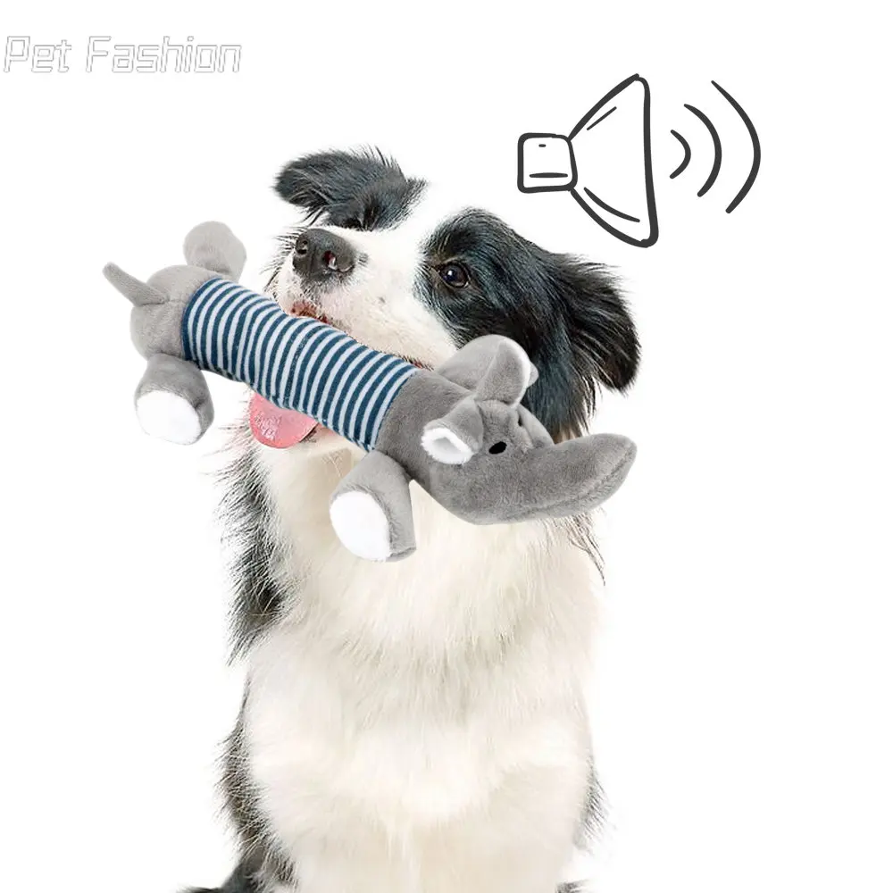 

2023 Dog Cat Fleece Toys Elephant Duck Pig Chicken Legs Pet Funny Plush Toys Fit for All Pets Popular Squeak Chew Sound Dolls