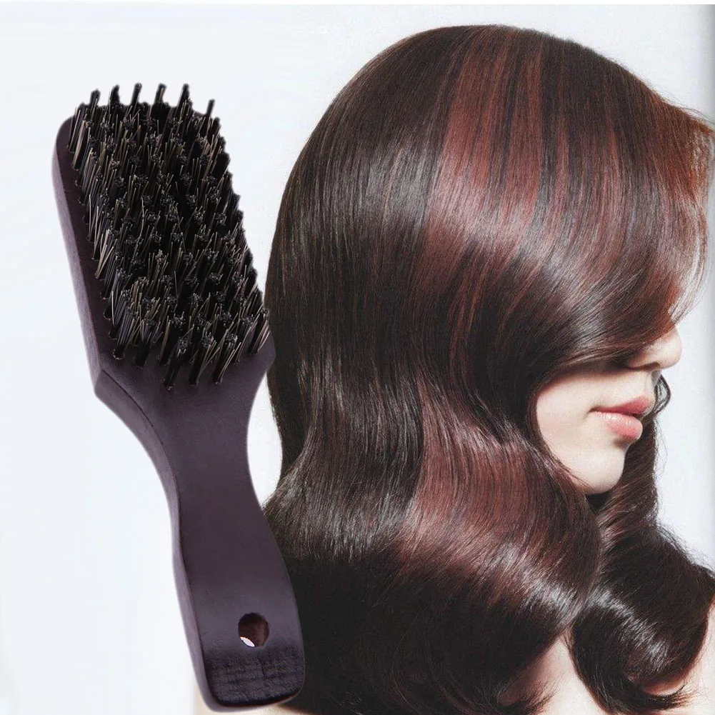 Wood Handle Hair Brush Comb Hard  Anti-static Hairdressing Styling Beard Comb Anti-static Scalp Massage Brush Hair Styling Tool 2