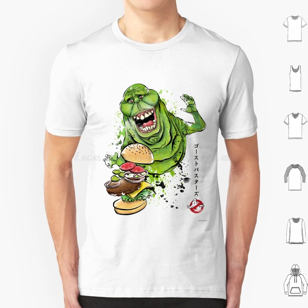 Slimer Sumi-E T Shirt Big Size 100% Cotone Film Film 80S 90S Giappone Retro