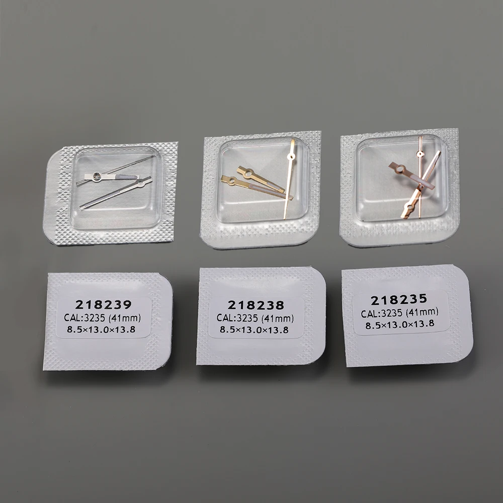 

High Quality Gold Silver Rose Gold Stainless Steel Green Luminous Watch Hand Fit For RLX 3235 Automatic Movement