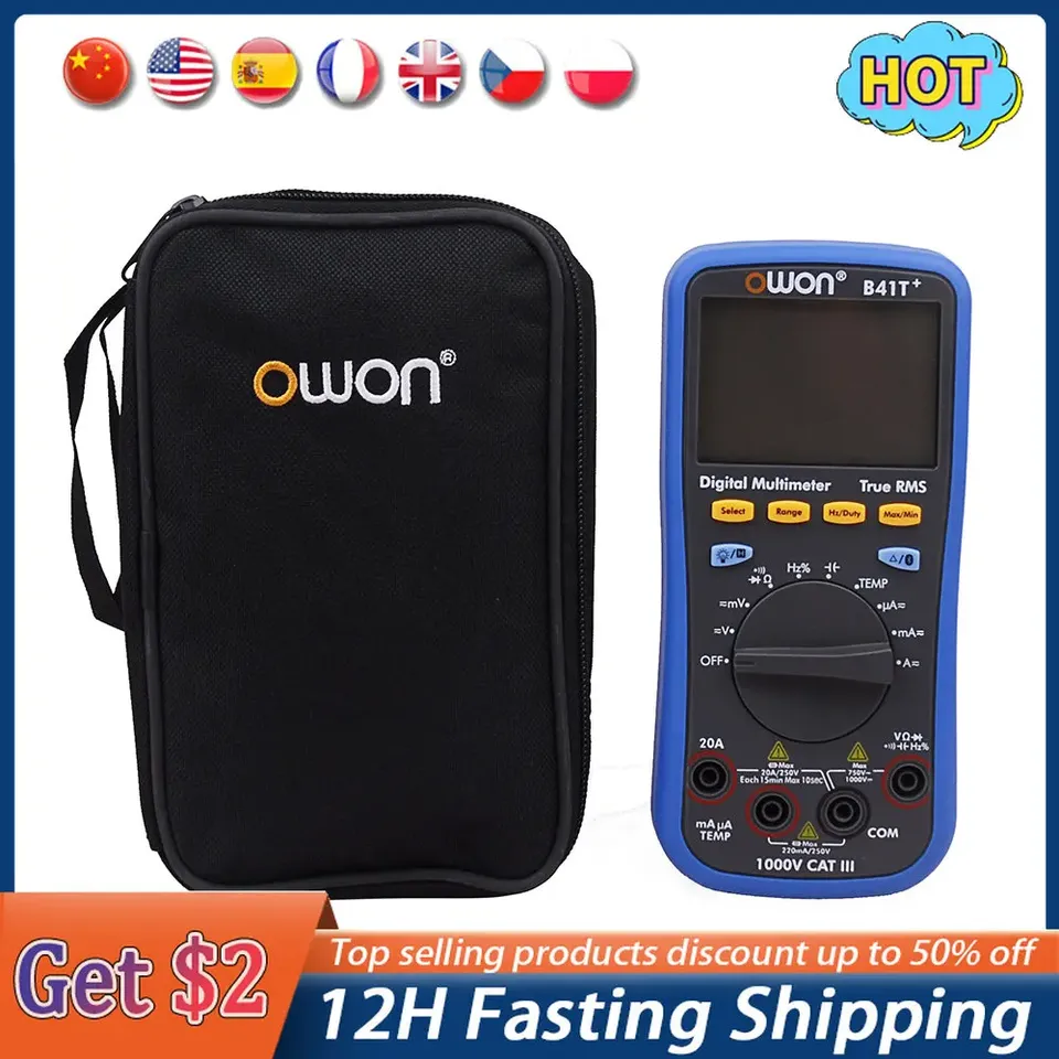 OWON B41T+ 4 1/2 Digital Multimeter With Bluetooth True RMS Backlight Test Meter MultÃ­metros
