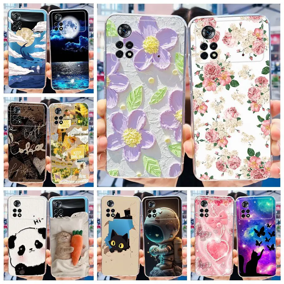 New Fashion Painted Clear Silicone Phone Case - Soft Protective Cover for Xiaomi Poco X4 Pro 5G