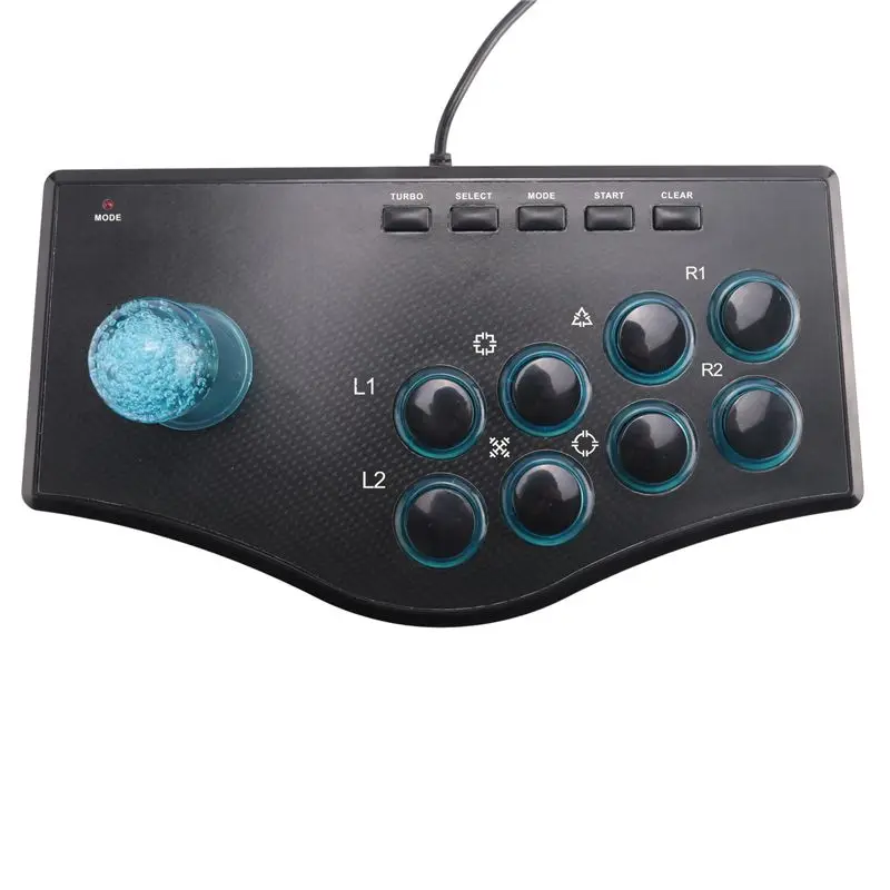 레트로 아케이드 게임 로커 컨트롤러 Usb 조이스틱 Ps2/Ps3/Pc/안드로이드 스마트 TV 내장 진동기 8방향 조이스틱-AEF7