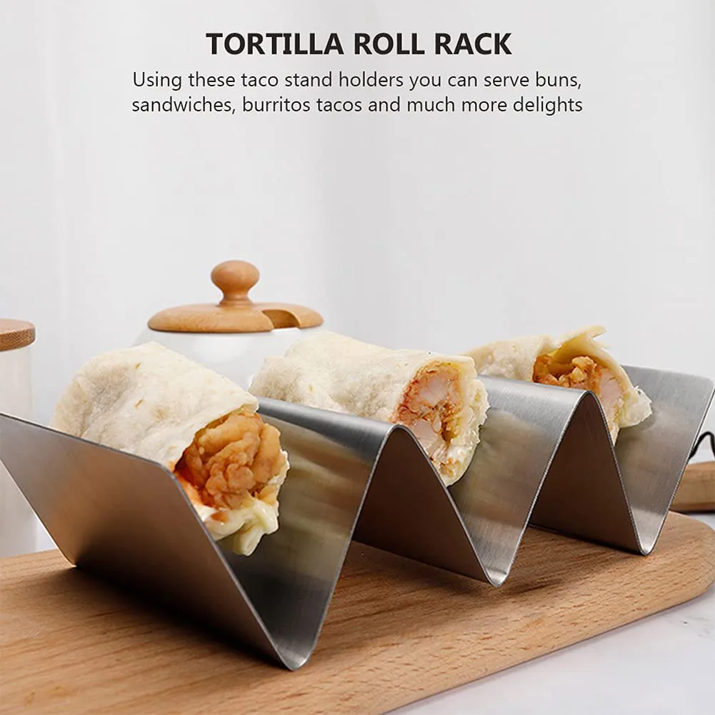 23GridsMexicanTacosHolderStainlessSteelTortillasDisplayHolderRustProofwithHandle