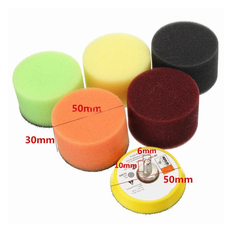 Car Polishing Pad,Car Polisher,Car Polish Pad,Car Polishing Sponge,Polishing Sponge Set,Polishing Wheel Disc,Polishing Wheel Kit 16Pcs/Set Car Polishing Pad 2 Inch 50mm Polishing Circle ing Waxing Pad Tool Polishings Disc Kit Car Polisher Cleaning Tools