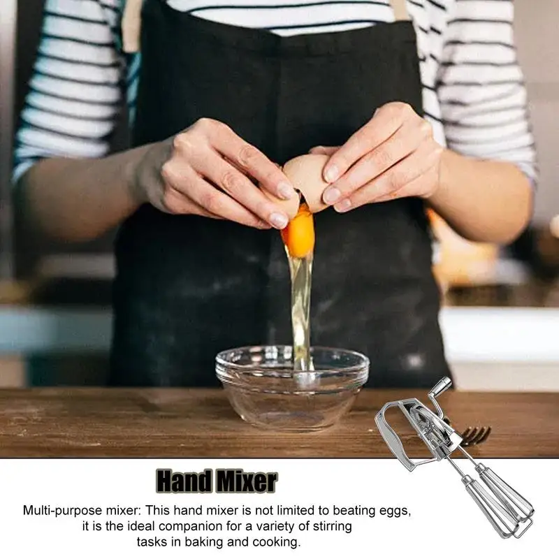 Hand crank egg whisk milk mixer cream butter blender Stiring foam Mixer kitchen utensils egg beater rotary whisk