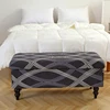 1pc Printed Ottoman Footstool Cover Stretch Piano Storage Stool Covers Rectangle Non-Slip Bedside Footrest Slipcover housse pouf 3