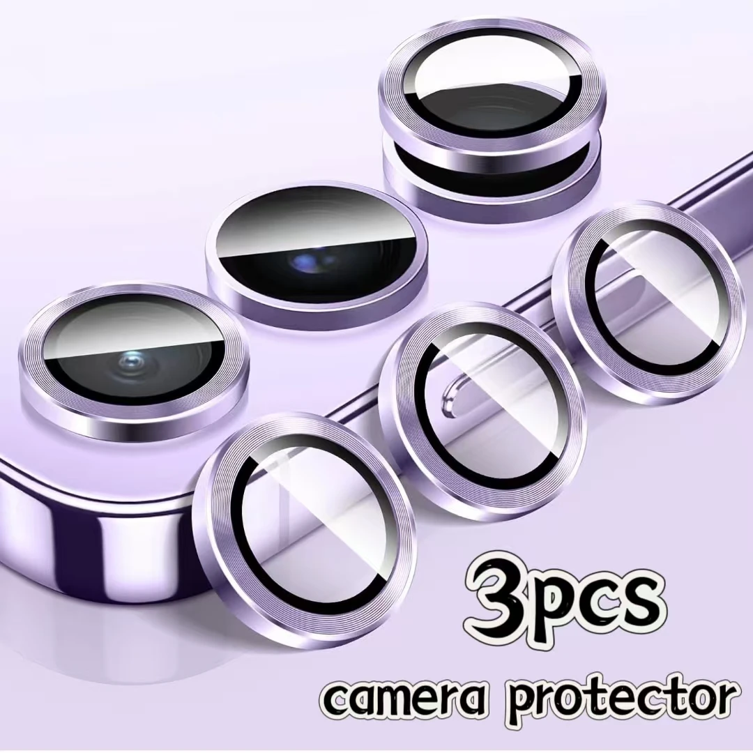 3-Pack Premium Phone Lens Tempered Glass Protectors