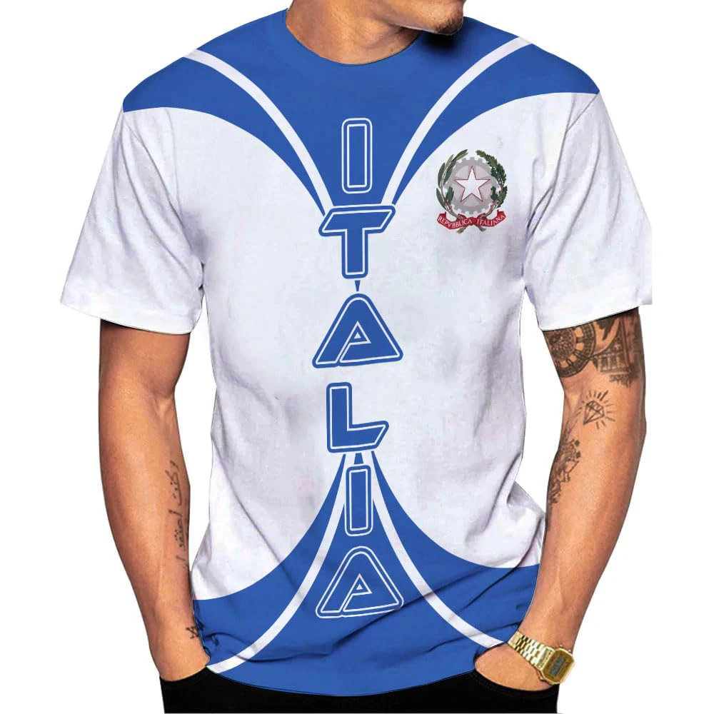 Italian Flag 3D Print T Shirt Streetwear