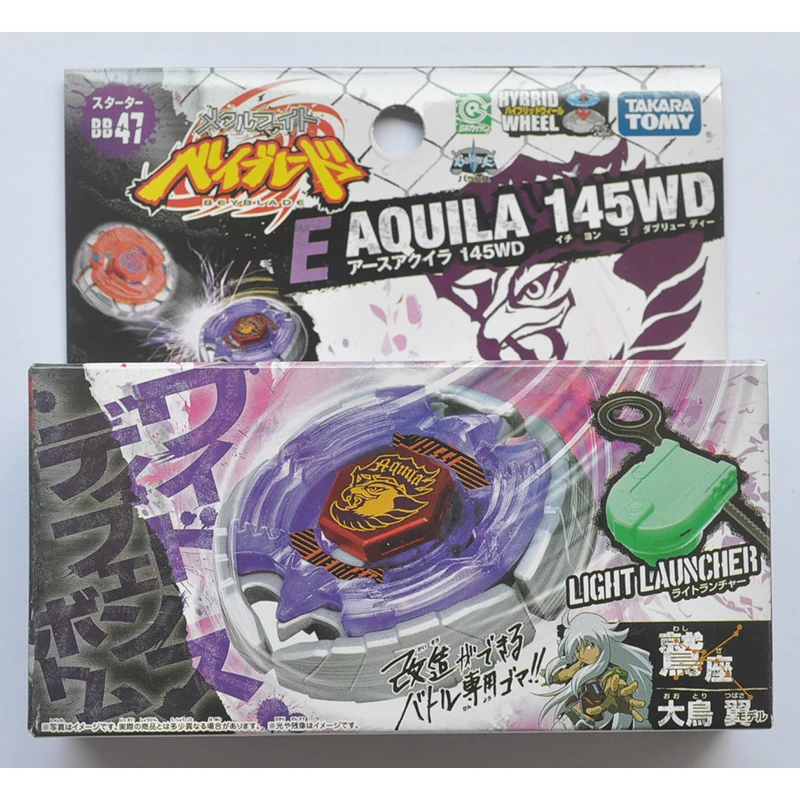 Metal Battle Fusion Top BB47 AQUILA 145WD Hybrid Wheel with Light Launcher spinning top toy,beyblade toys,battle top toy,battle tops