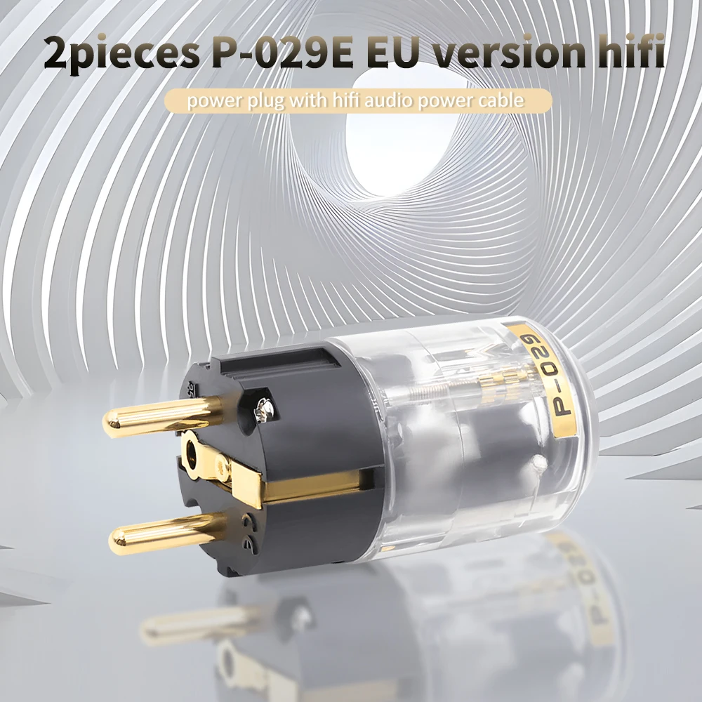 2pieces P-029E EU version hifi power plug hifi audio power cable