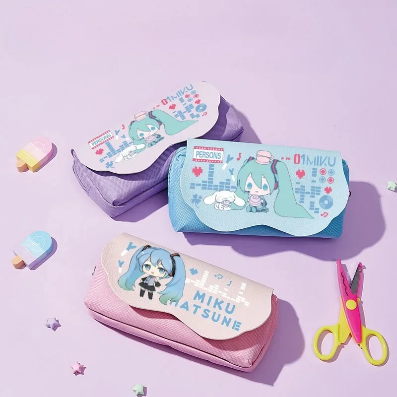 Youth Cartoon Stationery Storage Bag - Large Capacity Pencil Case