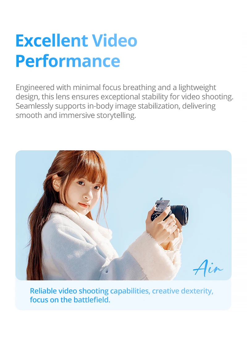 25mm F1.7 Air Auto Focus APS-C Prime Lens for Fuji xm5 X-T5 X-T30 II Nikon Z Mou
