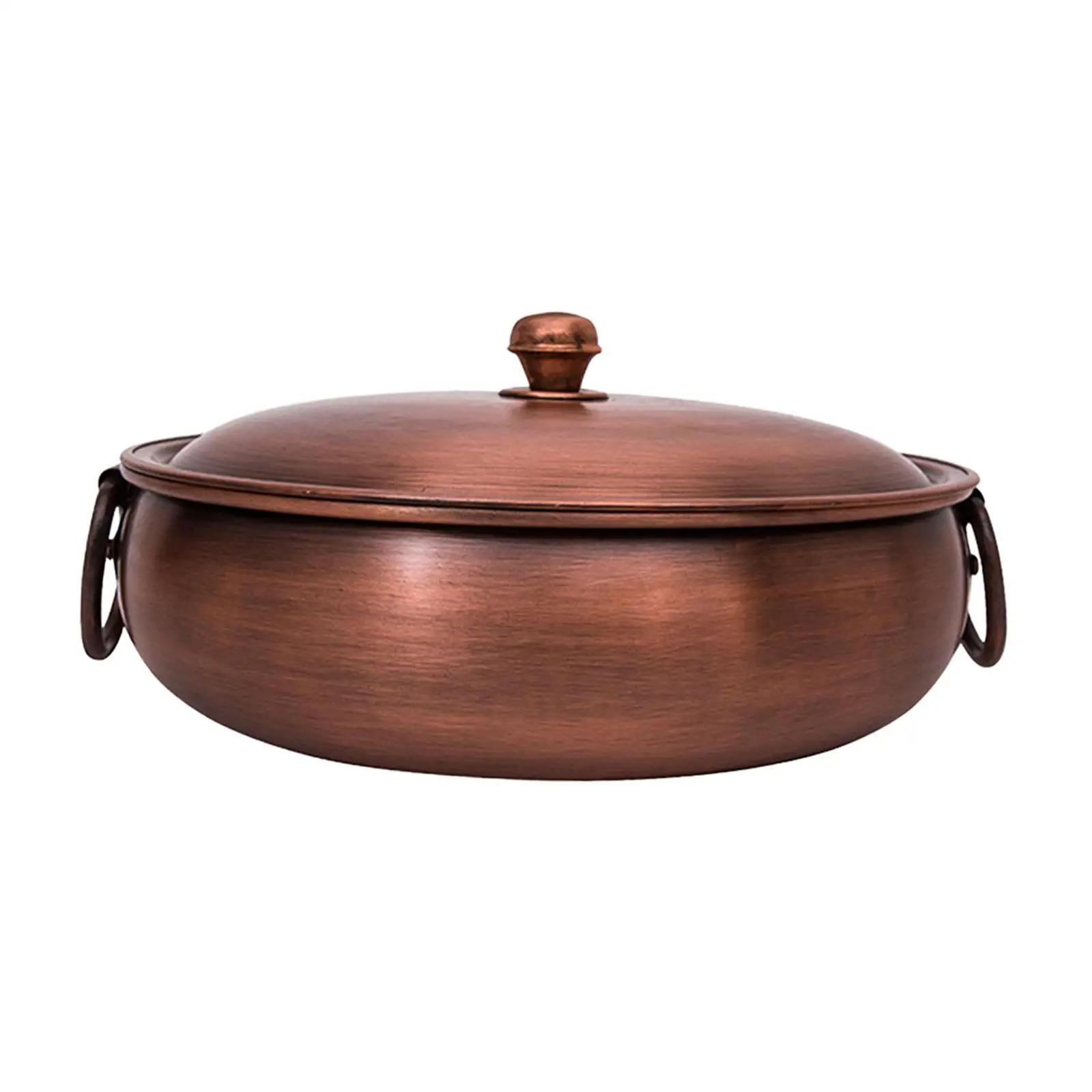 Copper Hot Pot Chafingdish with Lid Reinforced Easy to Store Sturdy Cooking Pot Soup Pot for Party Picnic Restaurant Domestic Copper Hot Pot Chafingdish with Lid Reinforced Easy to Store Sturdy Cooking Pot Soup Pot for Party Picnic Restaurant Domestic