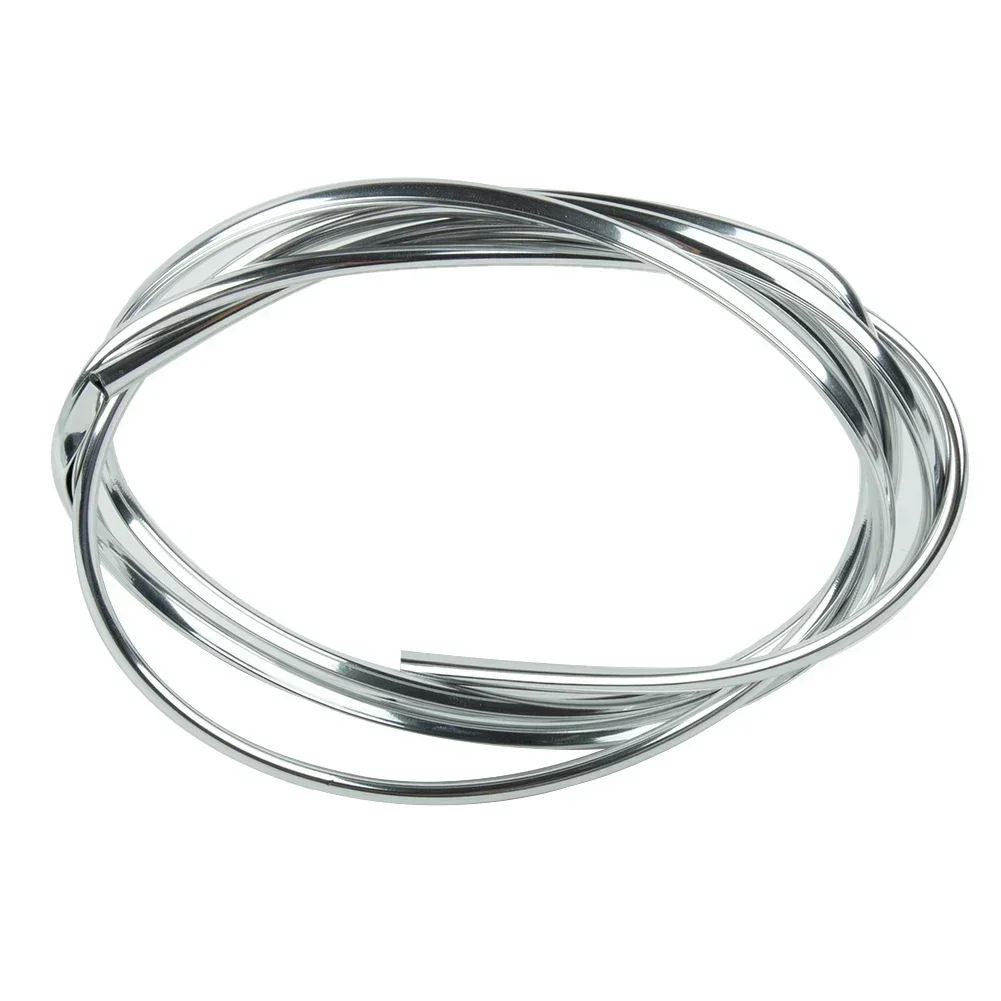 2M*6mm Car Door Chrome Moulding Trim Strip Edge Scratch Guard Protector Cover Strip Roll Chrome Styling Moulding Trim Part