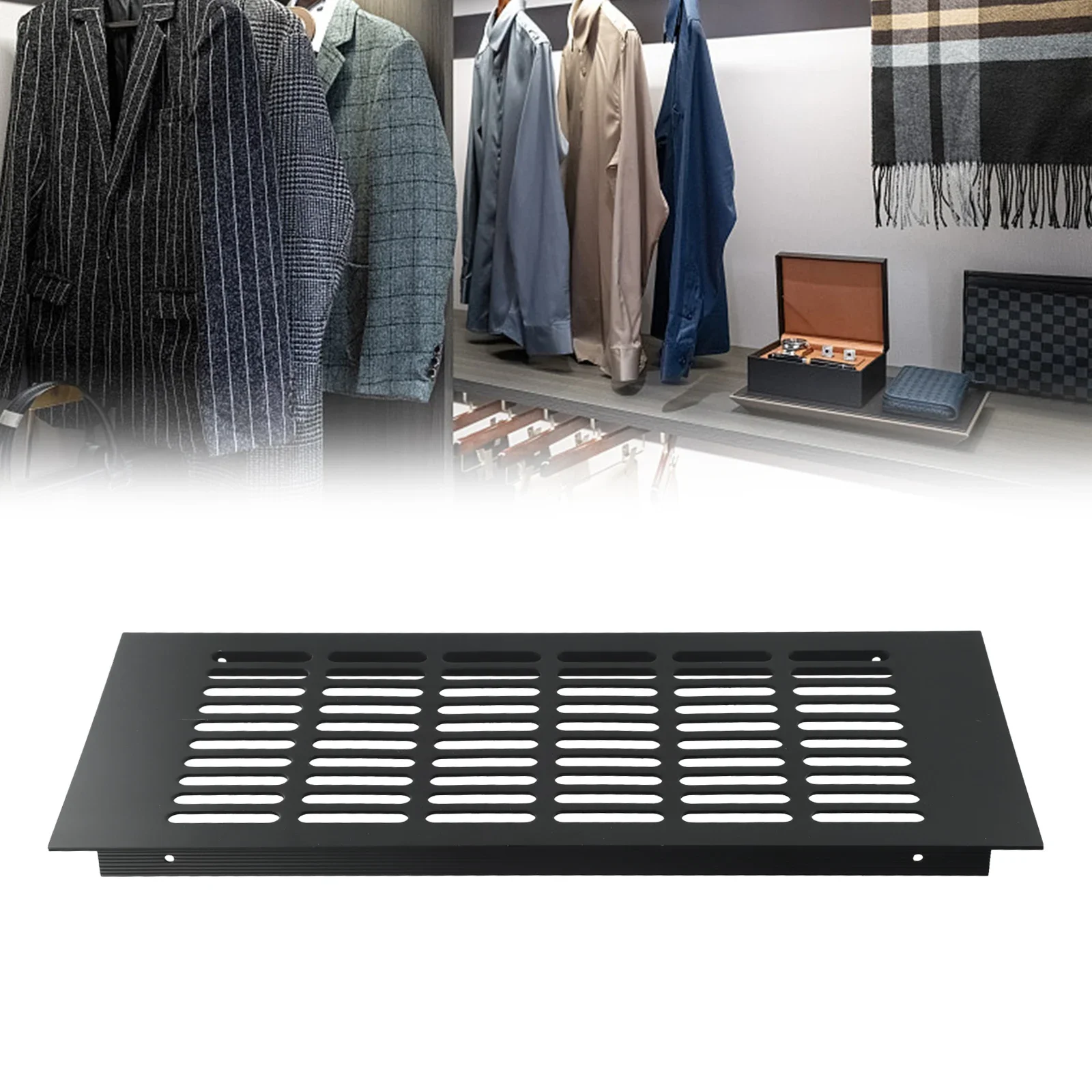 

150mm Aluminium Rectangular Cabinet Wardrobe Air Vent Grille Ventilation-Cover Suitable For Wardrobes Shoe Cabinets