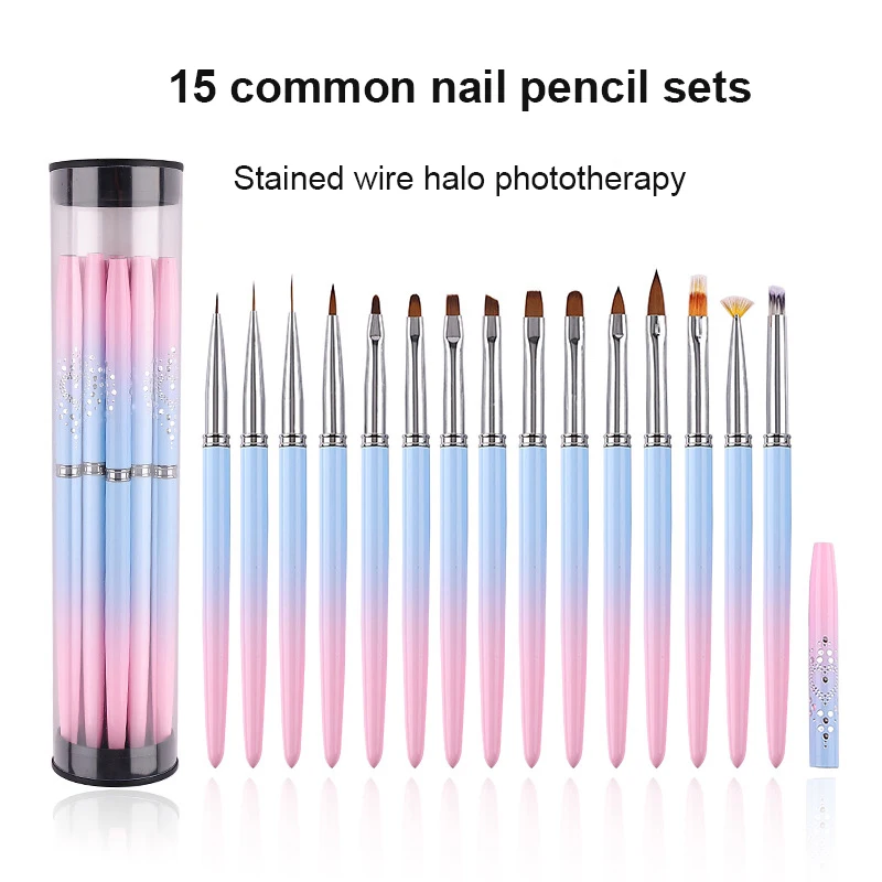 1/3/4/6pcs Nail Art Brush French Painting Brush Manicure Acrylic UV Gel Line Drawing Pen Nail Brush Salon DIY Manicure Tools 6