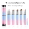 1/3/4/6pcs Nail Art Brush French Painting Brush Manicure Acrylic UV Gel Line Drawing Pen Nail Brush Salon DIY Manicure Tools 6