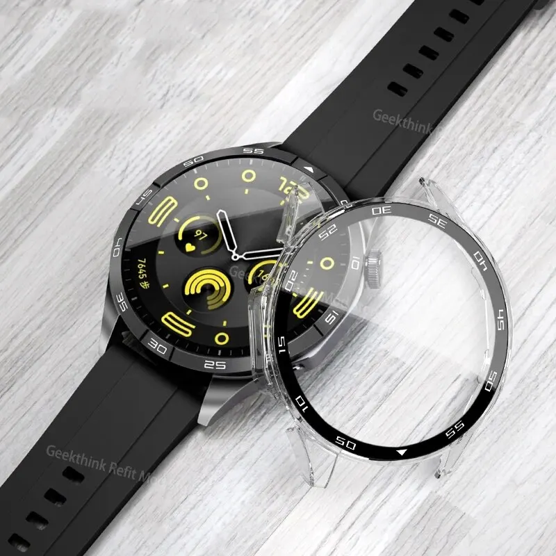 Premium Glass Protective Hard Case for Huawei Watch GT4 - Full Cover Accessory