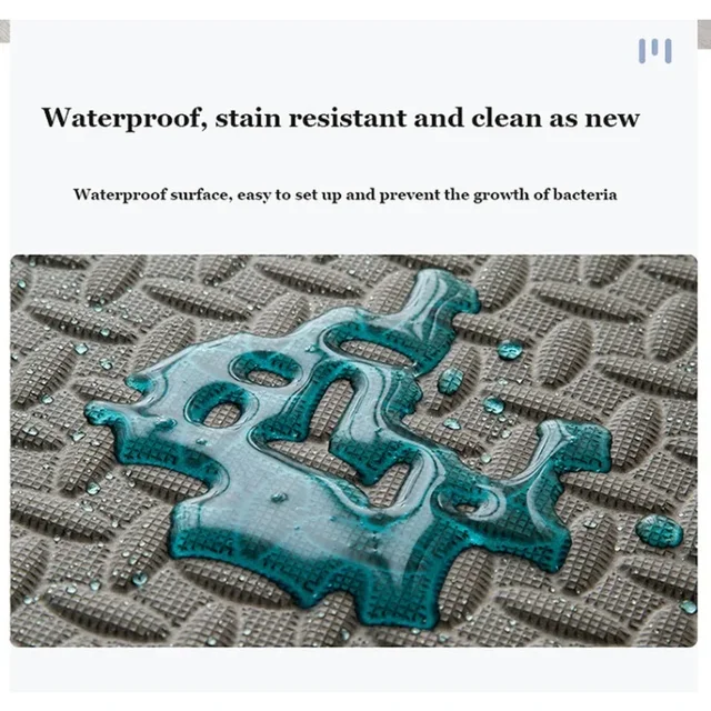 16PCS 30*30cm Sports Gym Mat Protection EVA Leaf Grain Floor Mats Yoga Fitness Non-Slip Splicing Rugs Thicken Shock Room Workout 6