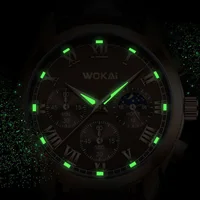 Montre-bracelet à quartz en cuir PU pour hommes, montres d'affaires, cadeaux de mode de luxe, calendrier masculin 6