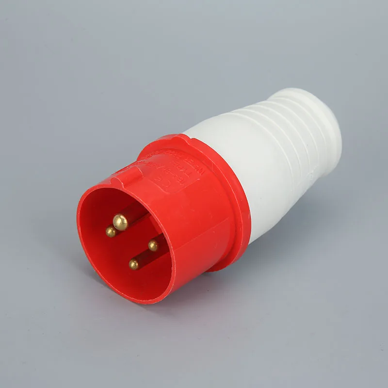 

Electrical Industrial Power Plug and Socket 4 pin 3P+E IP44 16A AC 380-415V Waterproof Male Famale Cable Connector
