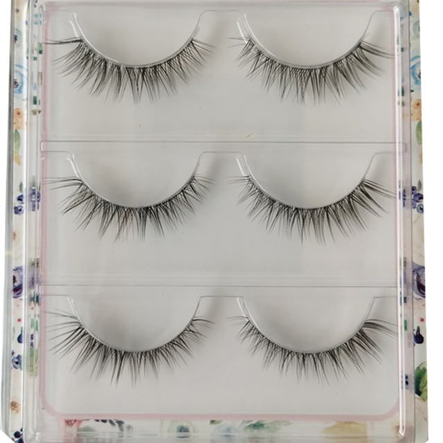 Wholesale Mink Eyelashes 3pair lashes invisible band mink lashes reusable false eyelashes Makeup in Bulk