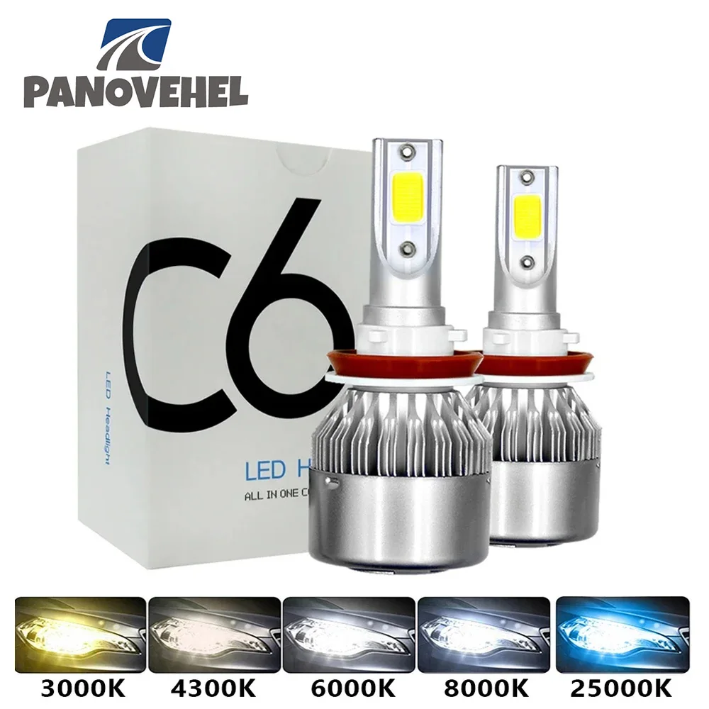 PANOVEHEL LED Headlight Bulbs H1 H3 H7 H4 880 H11 HB3 9005 HB4 9006 H13 6000K 72W 12V 8000LM Car Headlamps led lights led bulbs led headlights led car lights led car headlights car headlamps