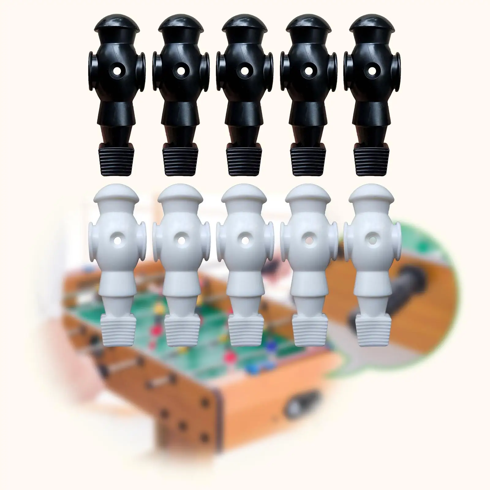 10x Men's Table Football, Replacement Foosball for Men, Resin Soccer Table, It's Foosball