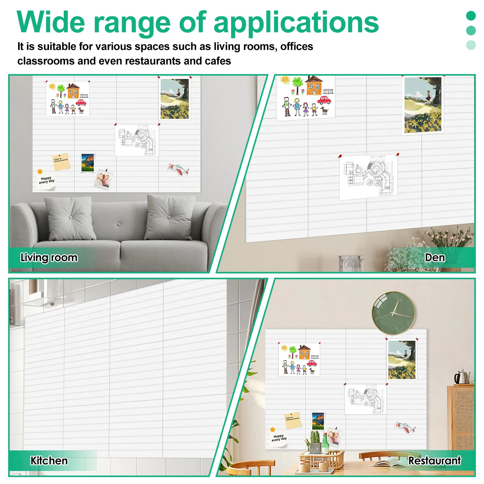 12Pcs Felt Bulletin Board Tiles for Photos Memos Home and Office Felt Bulletin Board with Removable Adhesive Tabs Wall Decor