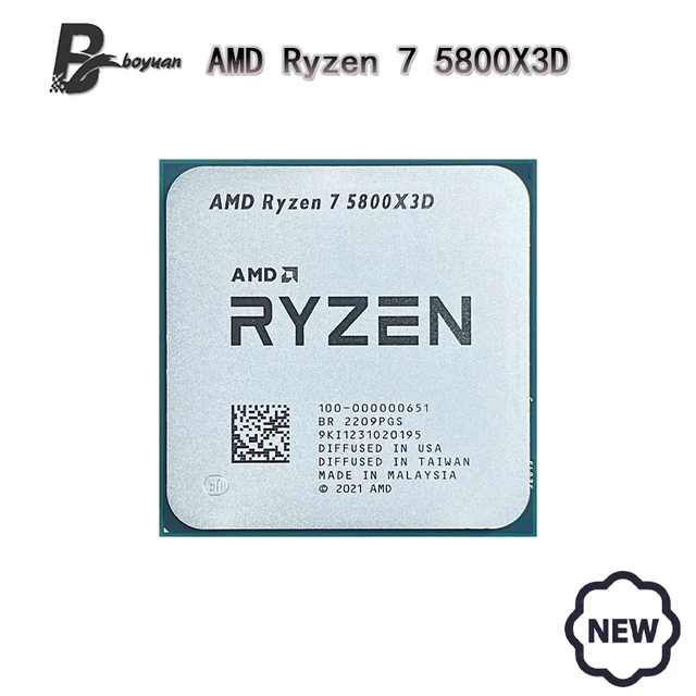 AMD New Ryzen 7 5800X3D R7 5800X3D 3 4 GHz 8 Core 16 Thread 7NM L3
