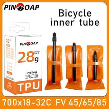 PINMOAP 1/5/10/20 Pezzi Camera d'Aria per Bicicletta da Strada in TPU Ultra Leggera 700x18/32c con Valvola Method, Accessori Essenziali per Ciclismo
