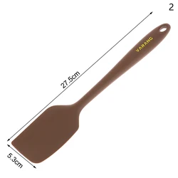 Premium Silicone Baking Spatula and Scraper Set - Nonstick Cream and Butter Mixer Tools - 1 (Brown)