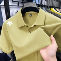 Polo à manches courtes de luxe pour homme en coton mercerisé 100 %, 25 couleurs au choix, T-shirt décontracté et professionnel pour homme 4