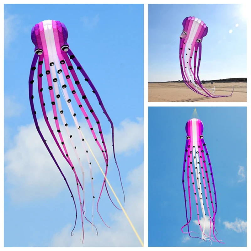 free shipping large octopus kite for adults soft kite professional kites factroy kiteboard power inflatable kites wind sock flag free shipping 18m jellyfish kite flying inflatable kite windsocks huge kite wheel for adults kiteboard professional kite wind