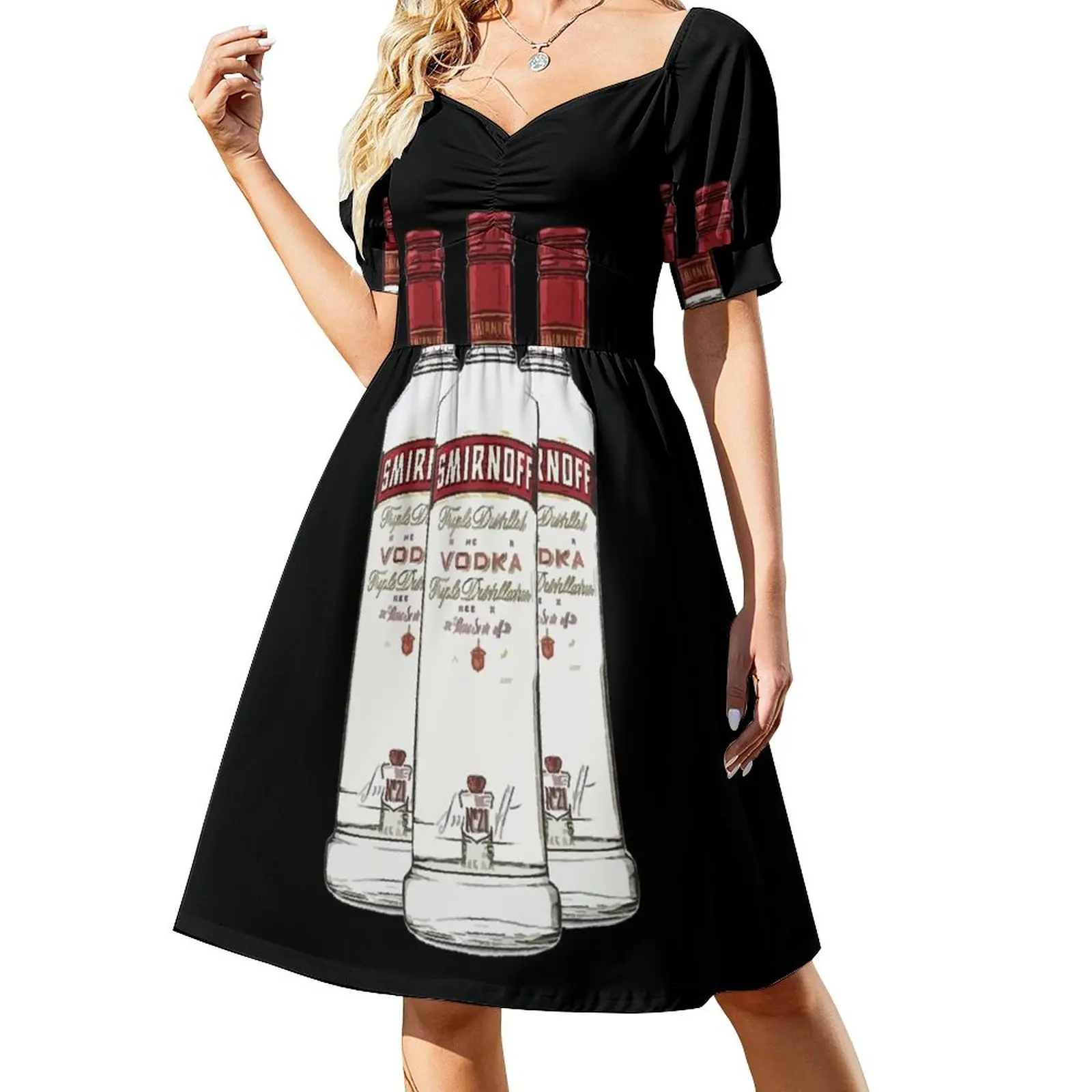 thumbnail image 1 of Botella de vidrio con alcohol de vodka Smirnoff | Vestido de regalo, vestidos de noche elegantes para mujer, vestidos de noche de lujo., 1 of 7