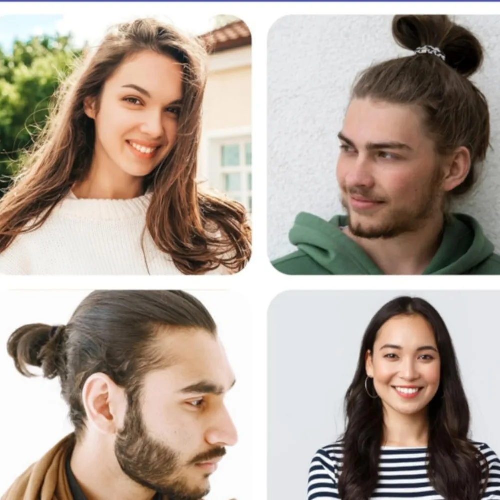 10 elastici per capelli intrecciati, per chignon, capelli ricci, spessi e folti, con cartoncino, per uomo e donna, per allenamento, palestra, uso quotidiano - immagine 6