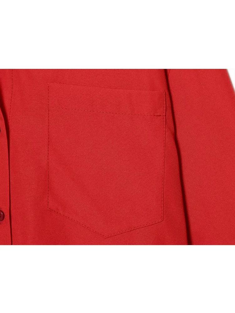 Women Batwing Long Sleeves Shirt Casual Single Pockets Button-up Front Stripe Blouse Fashion Loose Ladies Street Lapel Shirts