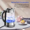 1.8L Portable Electric Kettle Teapot 1800W Glass Stainless Steel Water Boiler Fast Heating Tea Pot Home Appliance 220V 전기포트 주전자 6