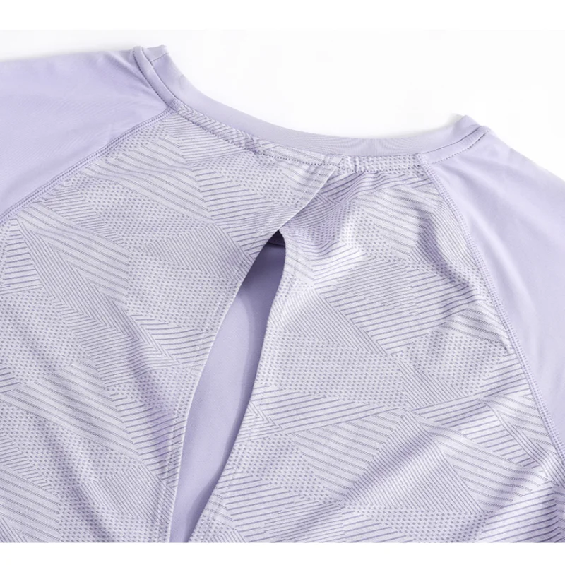 DRUR Summer Open Back Yoga Shirt Short Sleeve Sport Tops With Hollow Back Design Lightweight Quick Dry Running Gym Workout Tee 6
